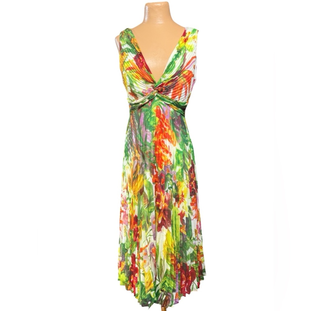 Ungaro, Jamila Dress, Floral Pleaded Chiffon